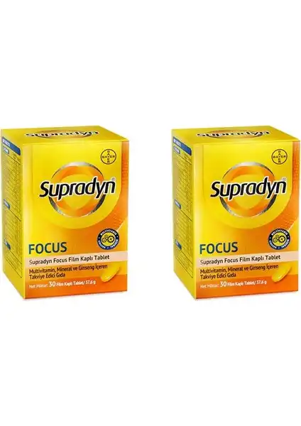 Supradyn Energy Focus 2 Li Kutu: Enerjinizi Yükseltin ve Güçlü Kılın