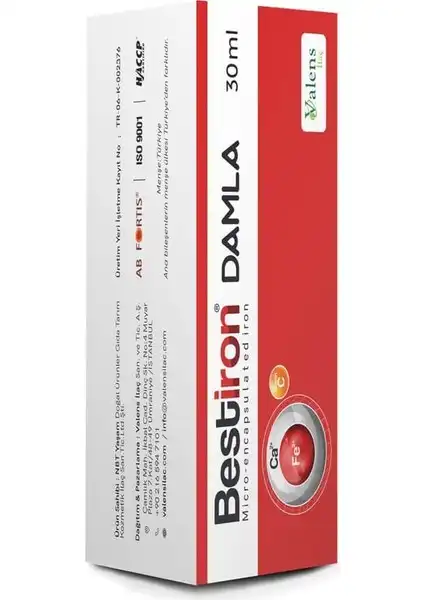 Valens Bestiron Damla: Çocuklar İçin Sağlıklı Demir ve Vitamin C Takviyesi