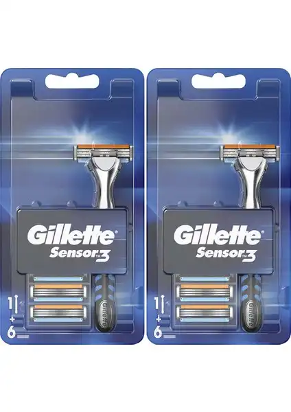 Gillette Sensor3 Tıraş Makinesi ve Yedek Bıçak Seti ile Konforlu ve Etkili Tıraş Deneyimi