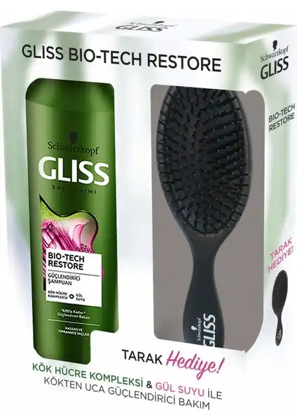 Gliss Bio-Tech Saç Bakım Seti Yıpranmış Saçlar İçin Güçlendirici ve Parlaklık Kazandırıcı