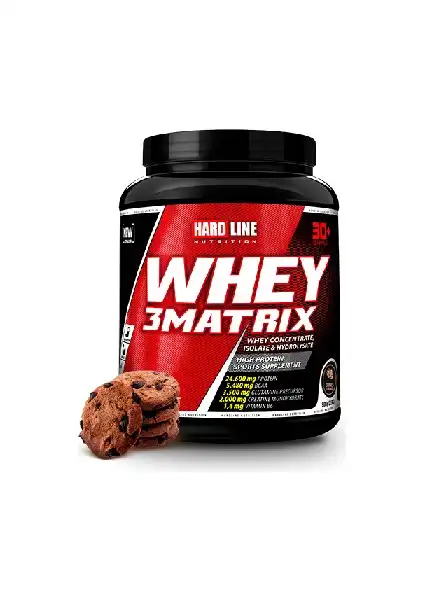 Hardline Nutrition Whey3 Matrix 908 Gr Cookies Aromalı Protein Tozu ile Kas Gelişimini Destekleyin