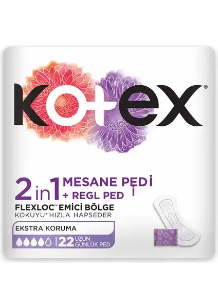 Kotex 2IN1 Regl ve Mesane Günlük Pedleri ile Günlük Hijyen ve Güvenlik Sağlama