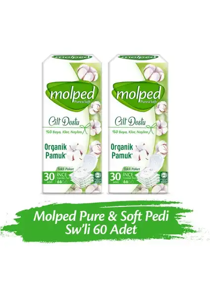 Molped Pure&Soft Günlük Ped: Cilt Dostu ve Hava Geçirgen Günlük Hijyen Ürünü