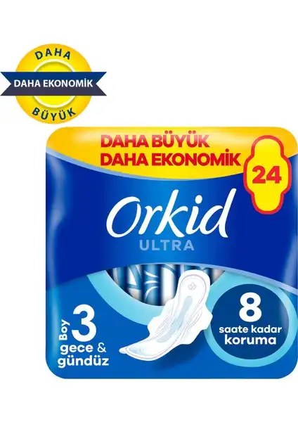 Orkid Ultra Gece ve Gündüz Hijyenik Pedleriyle Günlük Konfor ve Güvenlik Sağlar