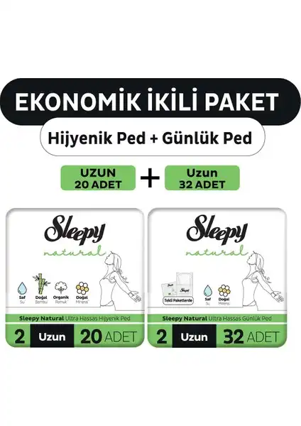 Sleepy Ekonomik Ikili Paket Kadın Hijyen Ürünleri Güvenli ve Konforlu Kullanım