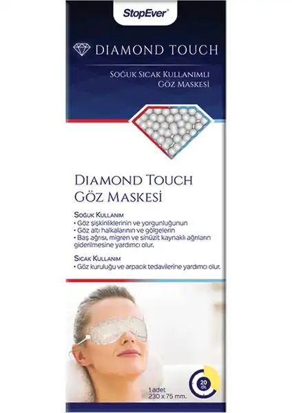 StopEver Diamond Touch Göz Maskesi: Çok Yönlü Soğuk ve Sıcak Terapi Çözümü
