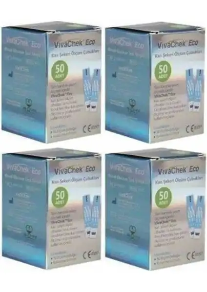 Vivachek Şeker Ölçüm Çubuğu/Strip 50 Li 4 Kutuyla Güvenilir ve Pratik Kan Şekeri Takibi