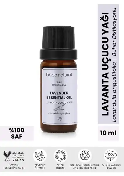 Bade Natural %100 Saf Lavanta Uçucu Yağı: Cilt ve Ruh Sağlığı İçin Doğal Çözüm