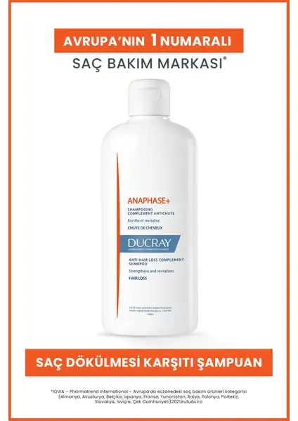 Ducray Anaphase+ Şampuan: Saç Dökülmesine Karşı Etkili Çözüm 400 ml