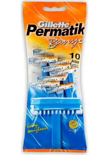 Gillette Permatik Banyo Kullan At Tıraş Bıçağı 10'lu: Kullanım Kolaylığı ve Cilt Koruma