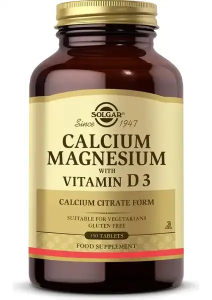 Solgar Kalsiyum Magnezyum Vitamin D3: Kemik Sağlığı İçin Etkili Takviye Ürünü