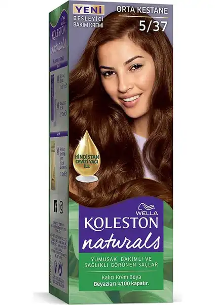 Wella Koleston Naturals 5/37 Orta Kestane: Kalıcı ve Canlı Renk Deneyimi İçin Tercih