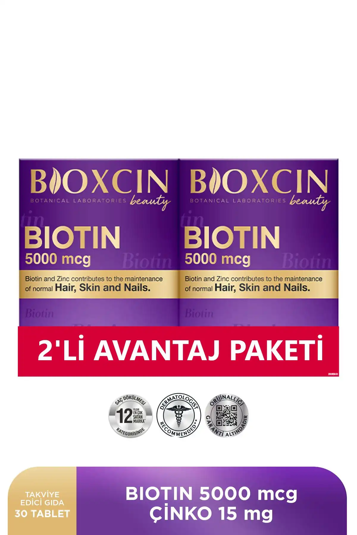 Biotin 5.000 Mcg ve Çinko 15 Mg: Saç ve Tırnak Vitamini
