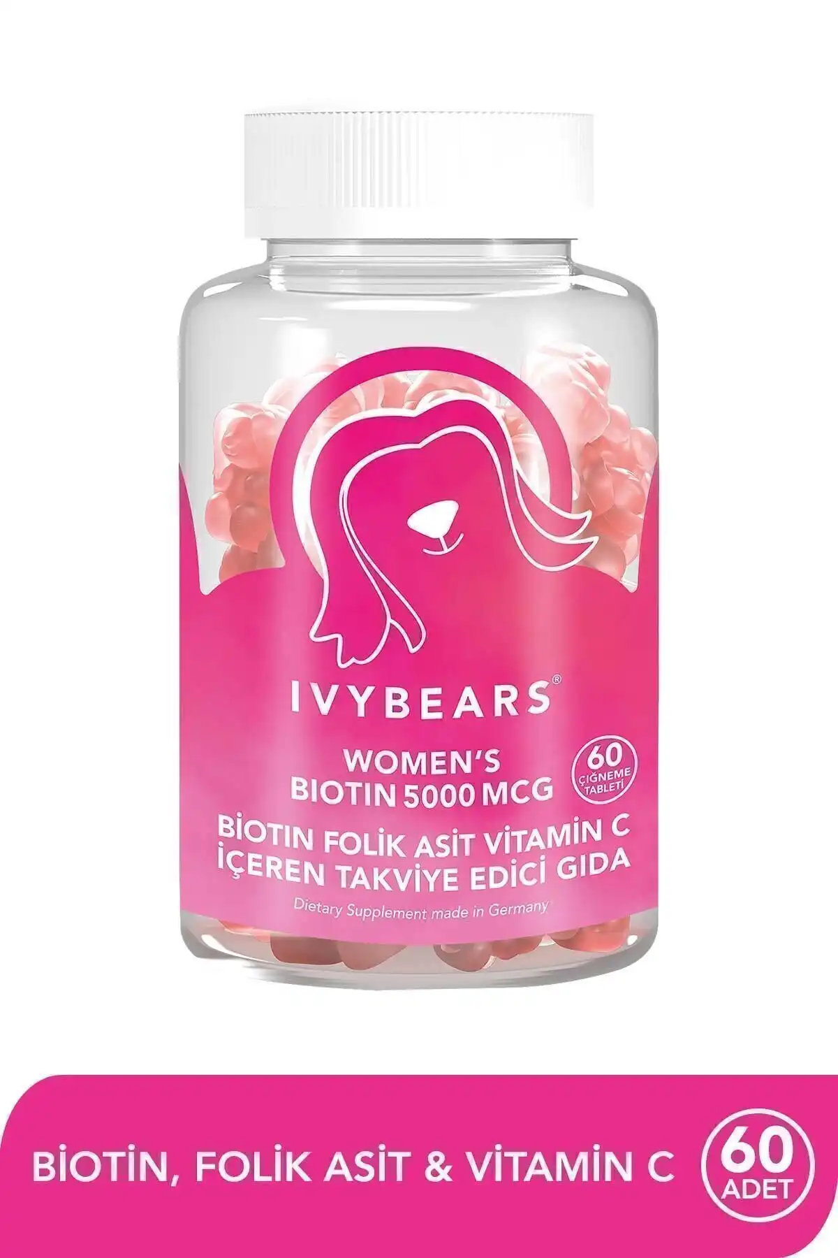 IvyBears Kadın Saç Vitamini Biotin 5000 Mcg: Saç ve Tırnak Sağlığı