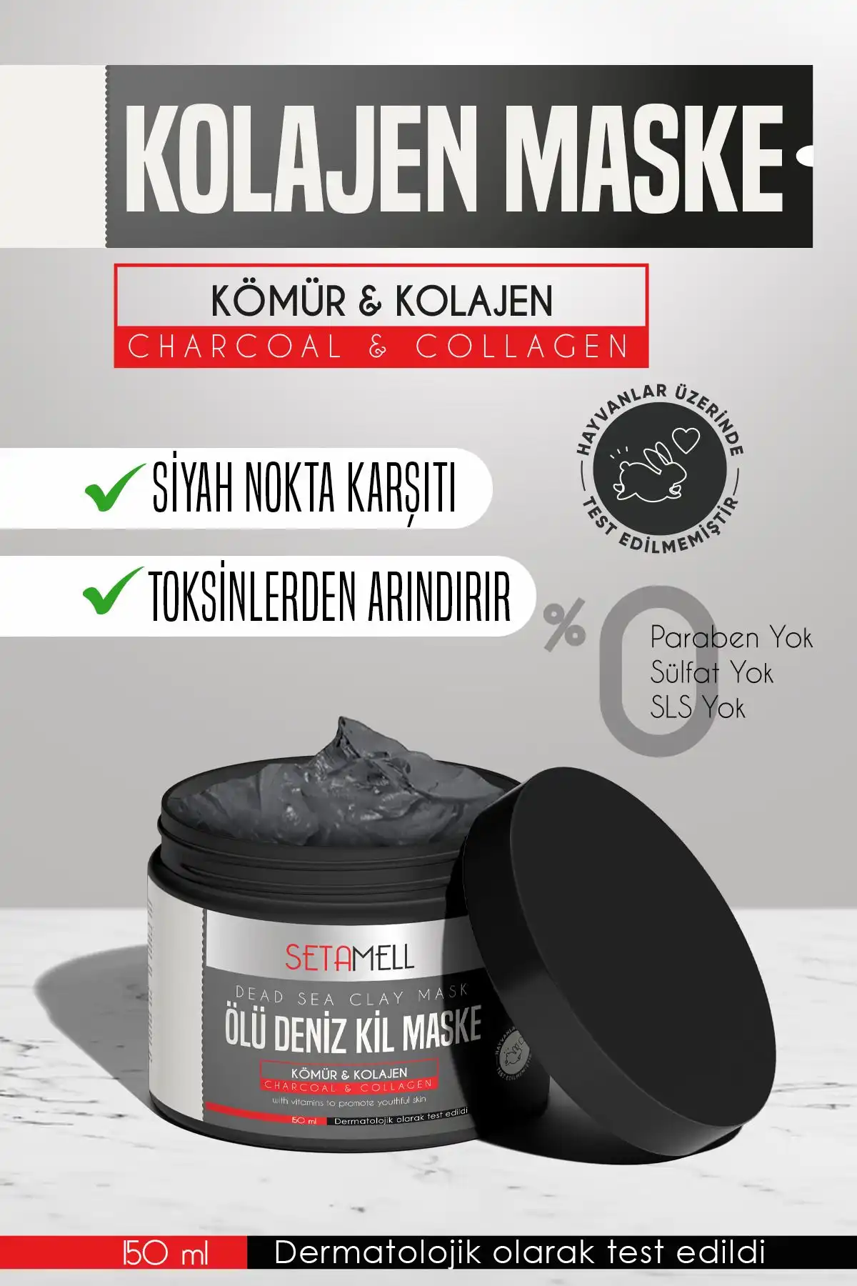 Kolejenli Ölüdeniz Maskesi - Yaşlanma, Sivilce ve Siyah Nokta Önleyici