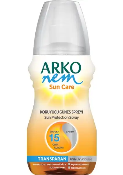 Arko Nem Transparan Koruyucu Güneş Spreyi Yaz Aylarında Güvenli ve Konforlu Kullanım İçin