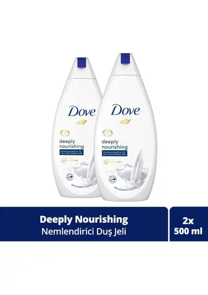 Dove Deeply Nourishing Duş Jeli: Nemlendirici ve Hassas Ciltler İçin Günlük Temizlik