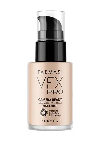 Farmasi Vfx Pro Fondöten 02 Porcelain: Yüksek Kapatıcılık ve Doğal Mat Bitirişli Makyaj Ürünü