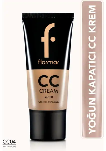 Flormar Belirgin İzlere Özel Yoğun Kapatıcı ve Renk Dengeleyici Anti-Fatique CC Krem (Ten Rengi)