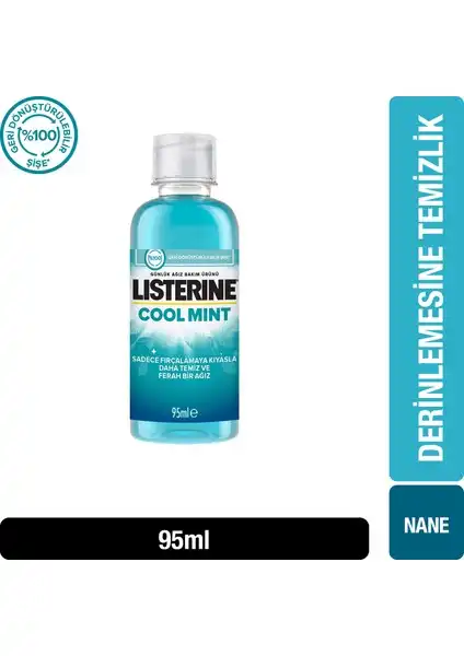 Listerine Ağız Bakım Suyu 95 ml etkili ve güvenilir ağız hijyeni sağlayan çözüm