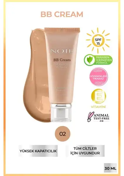 Note Cosmetics BB Krem SPF 15: Çok Yönlü Cilt Bakımı ve Makyaj Ürünü