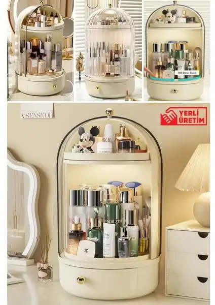 Piev House by House Glow Vitrin 360 Döner Standlı Çekmeceli Kozmetik Organizer İnceleme