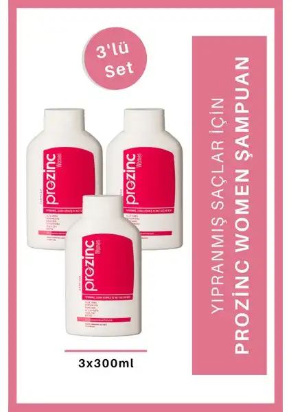 Prozinc Women Şampuanı Yıpranmış ve İşlem Görmüş Saçlar İçin Güçlendirici Çözüm