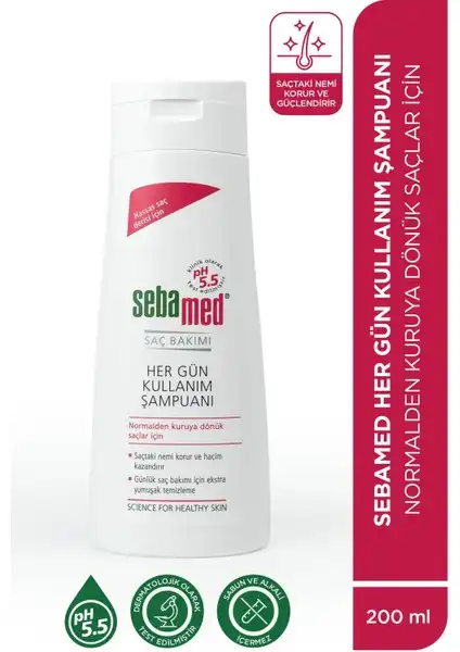 Sebamed Besleyici ve Onarıcı Şampuan: Kuru ve Normal Saçlar İçin Günlük Kullanım Ürünü