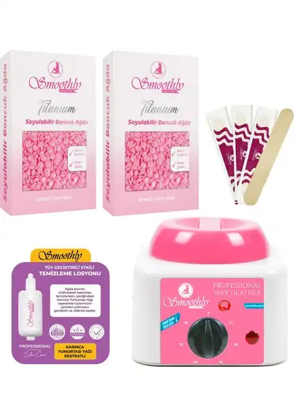 Smoothly 2 Adet 250gr Soyulabilen Boncuk Ağda Seti Profesyonel ve Pratik Cilt Bakım Çözümü