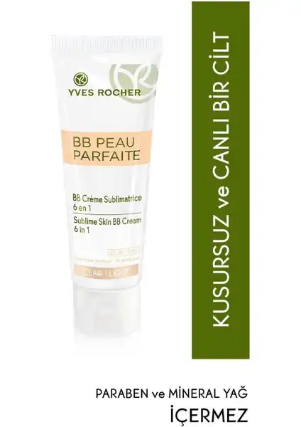 Yves Rocher BB Krem Tüm Ciltler İçin Hafif ve Çok Yönlü Ton Eşitleyici Krem (50 ml)