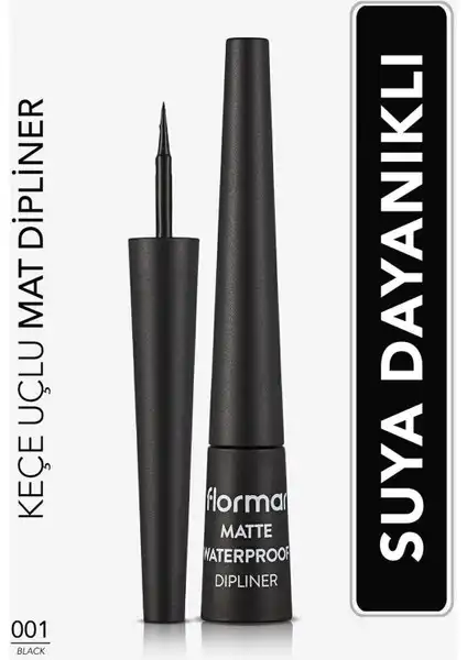 Flormar Matte Yoğun Renk Veren Suya Dayanıklı Mat Eyeliner ile Gözlerinizi Vurgulayın
