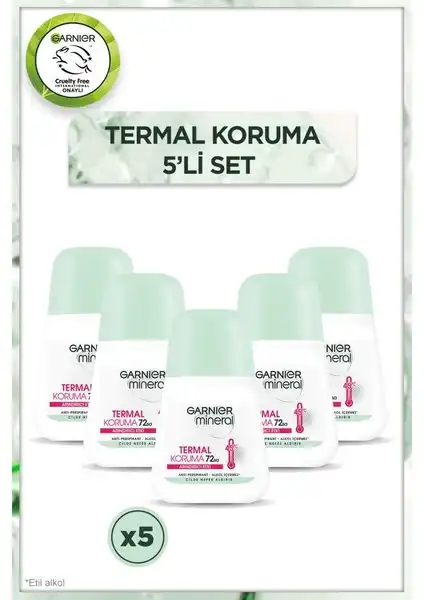 Garnier 5'li Mineral Termal Koruma Roll-On: Yaz Sıcaklarında Terlemeye Çözüm
