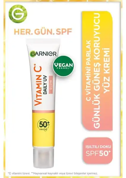 Garnier C Vitamini Parlak Günlük Güneş Koruyucu Fluid Yüz Kremi İncelemesi ve Faydaları
