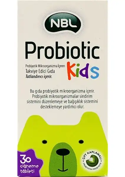 NBL Probiotic Kids 30 Çiğneme Tableti: Çocuklar İçin Sağlıklı Bir Probiyotik Desteği