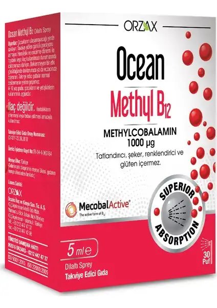 Orzax Ocean Methyl B12 1000 mcg: Enerjinizi Artıracak Pratik Çözüm