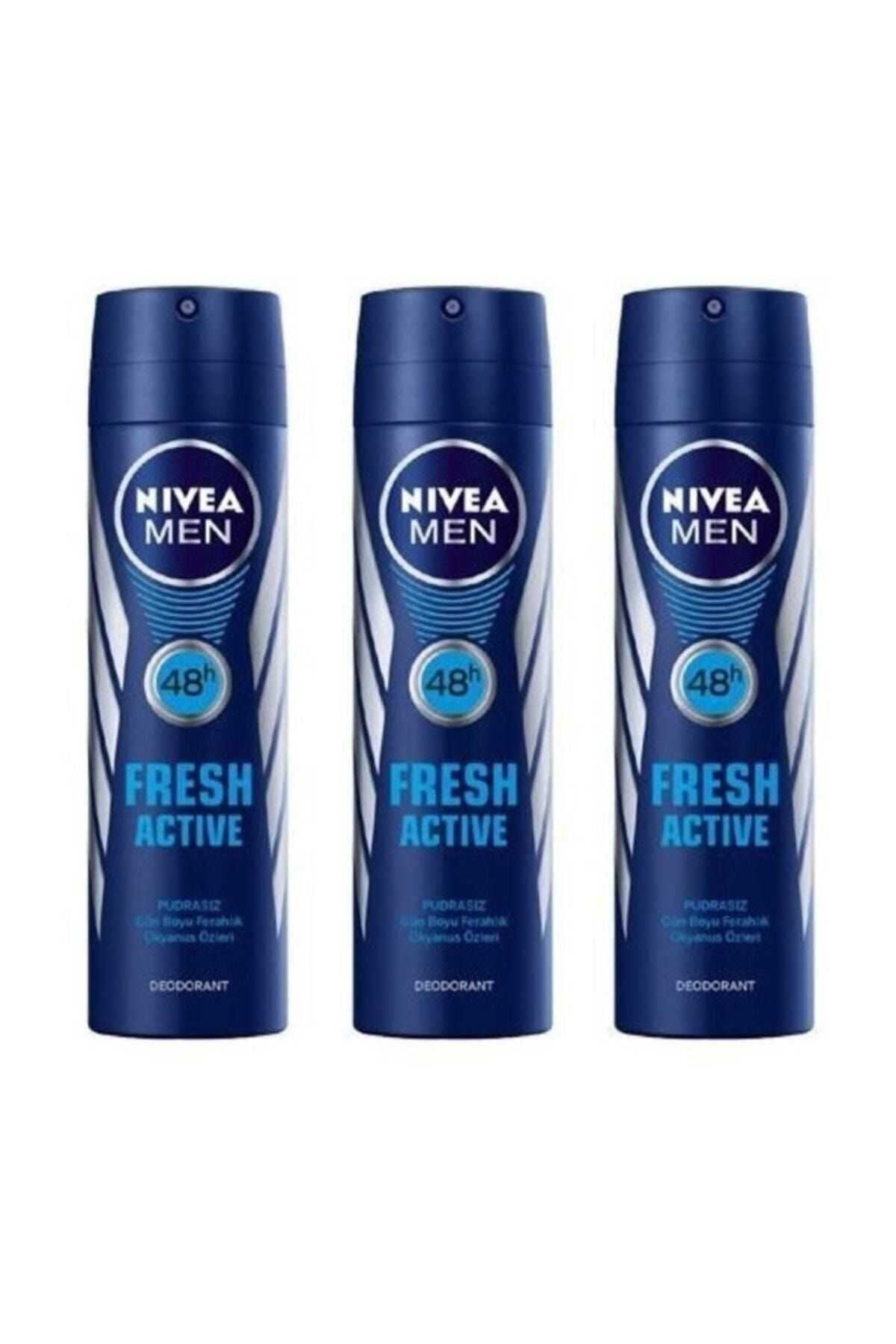 NIVEA Men Deodorant Fresh Active 3 X 150 Ml