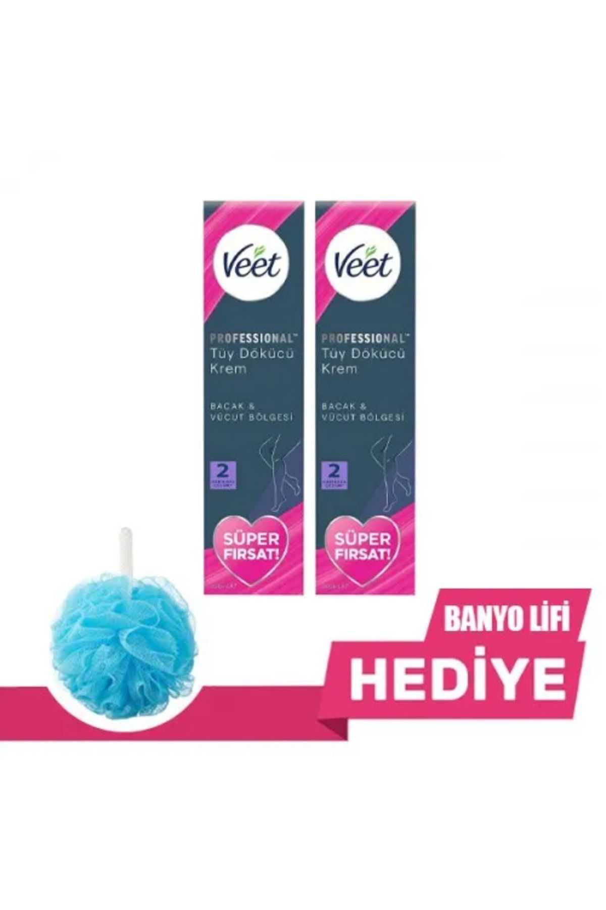 Veet Professional Tüm Ciltler Tüy Dökücü Krem 200ml X 2 Adet(HEDİYELİ)