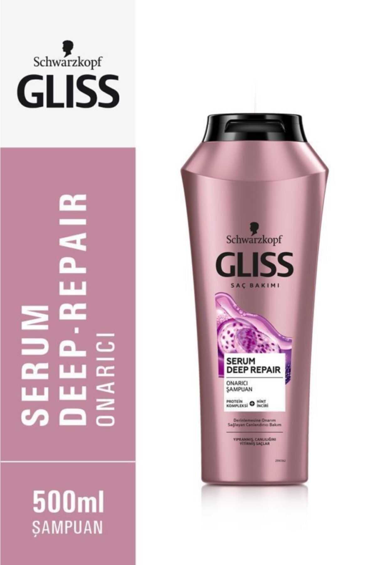 Gliss Serum Deep Repair Onarıcı Şampuan - Protein Kompleksi Ve Hint Inciri Ile 500 ml