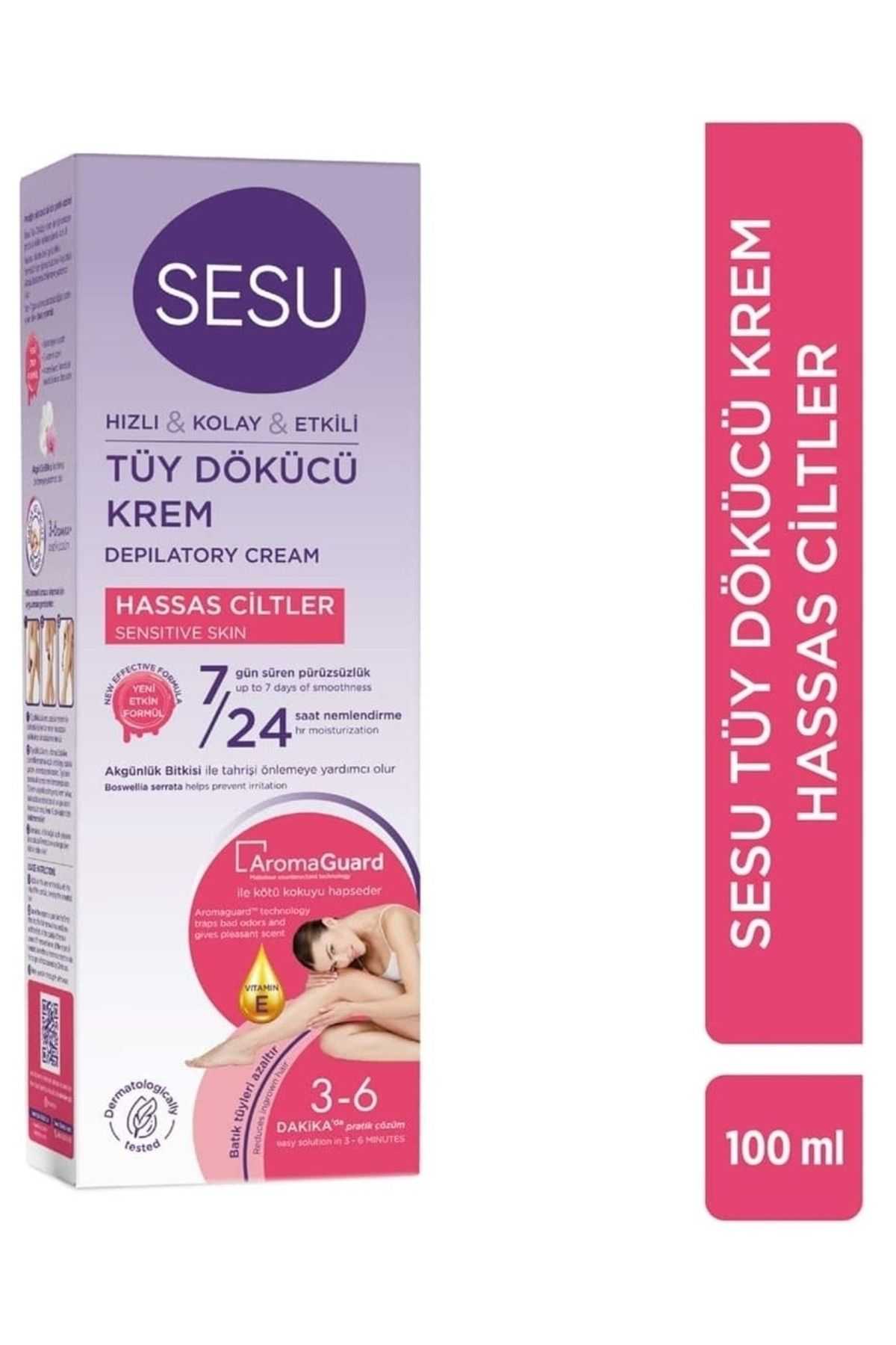 Sesu Tüy Dökücü Krem Hassas Ciltler 100 ml
