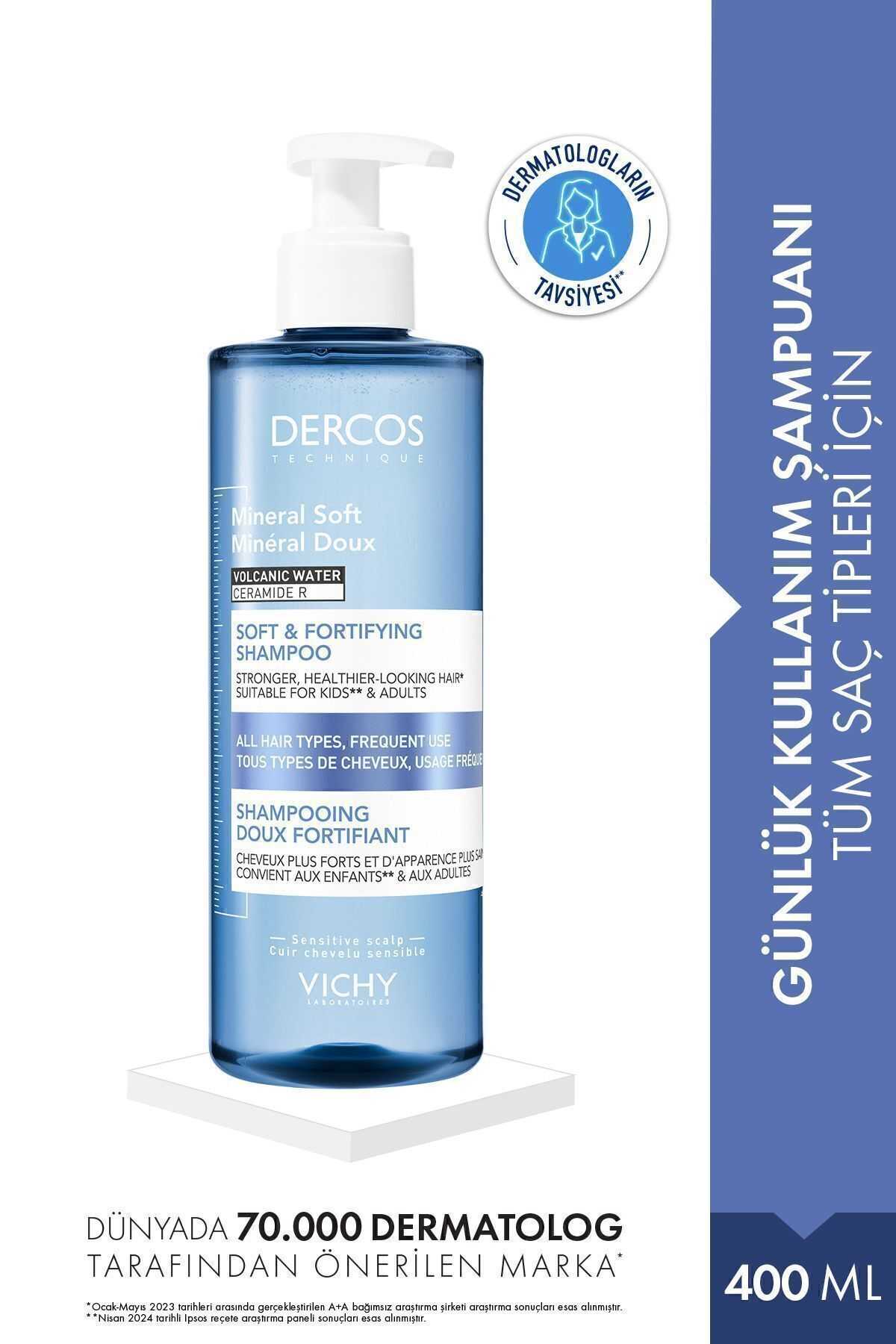 Vichy Dercos Mineral Soft Kepeğe Karşı Bakımı Tamamlayıcı Günlük Kullanım Şampuanı 400 ML