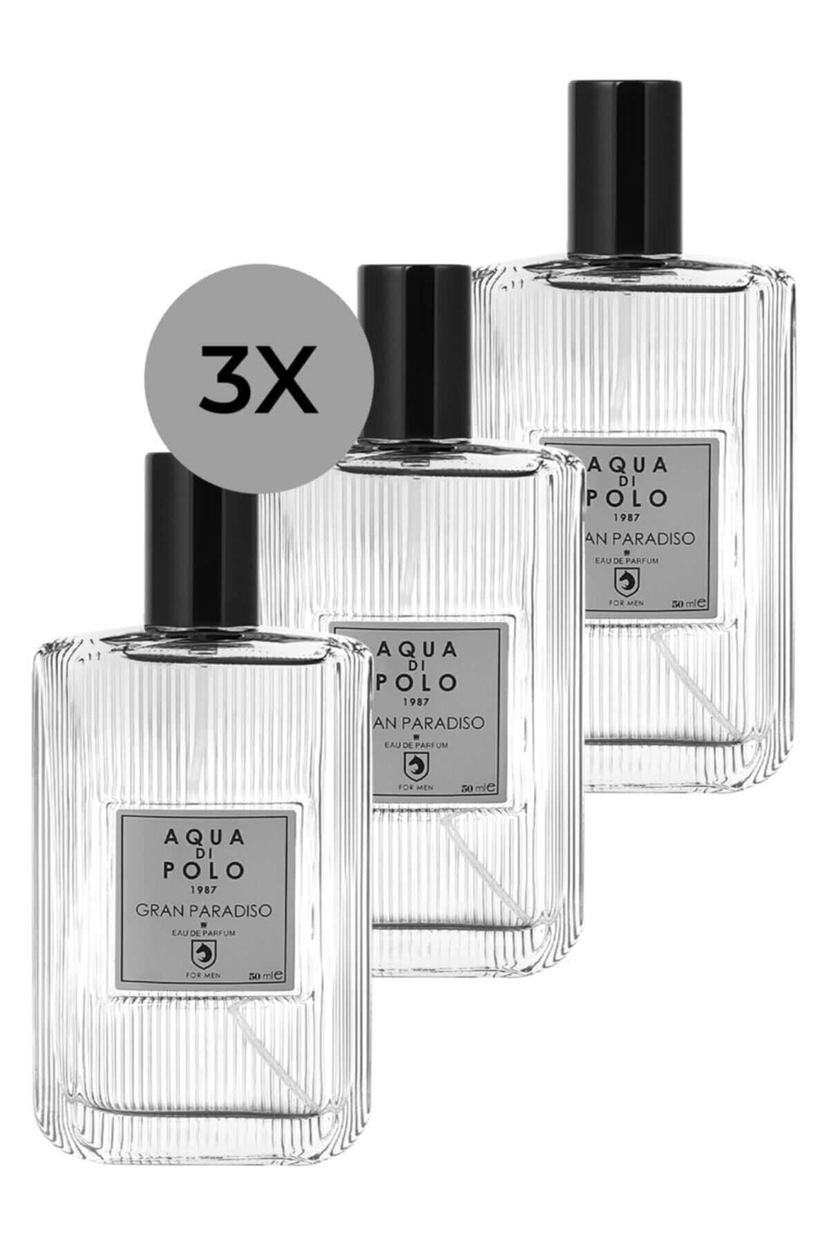 Aqua Di Polo 1987 Gran Paradiso EDP 50 ml x 3 Set Erkek Parfüm