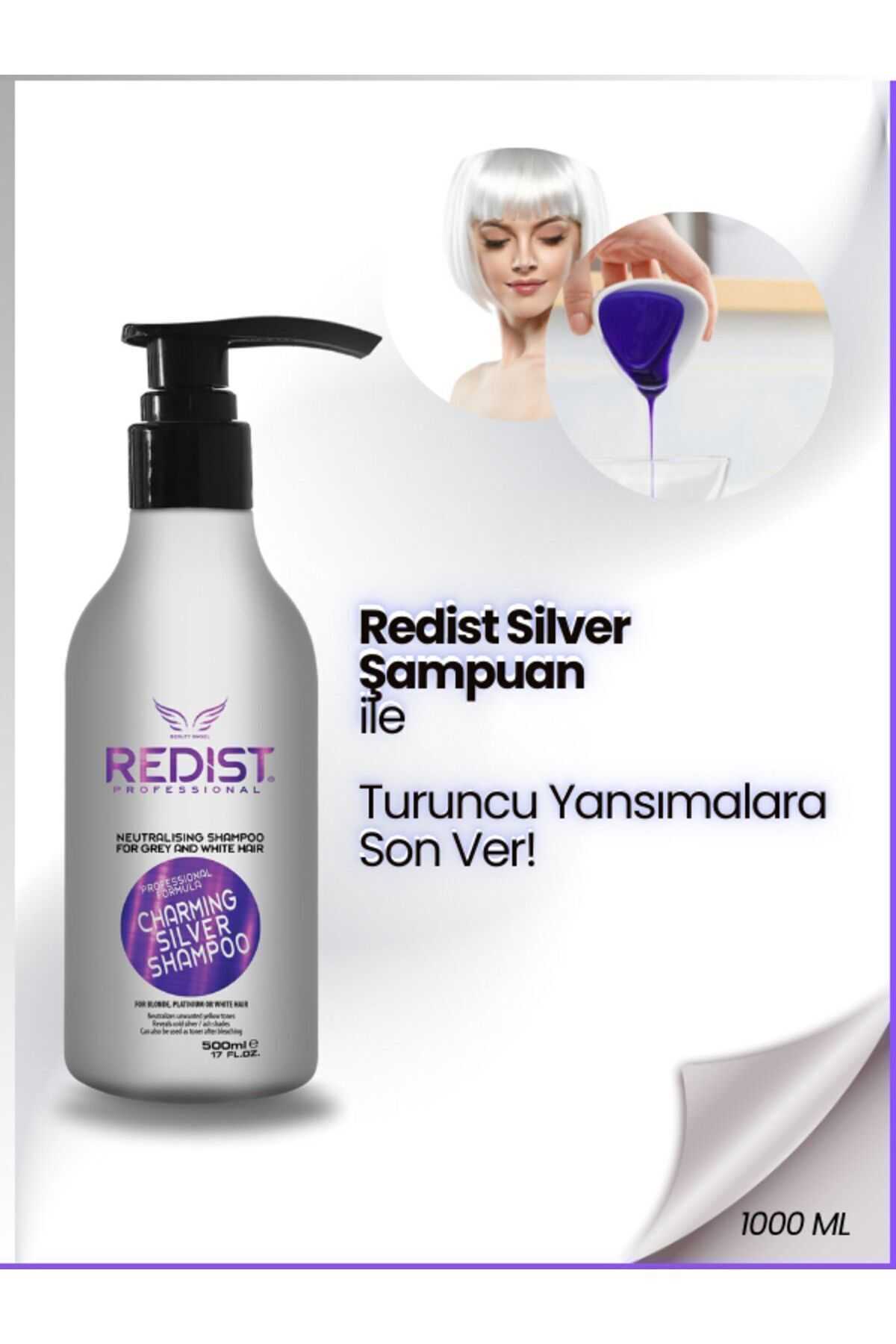 Redist Boyalı Röfleli Beyaz Ve Gri Saçlar Için Silver Şampuan 500 ml