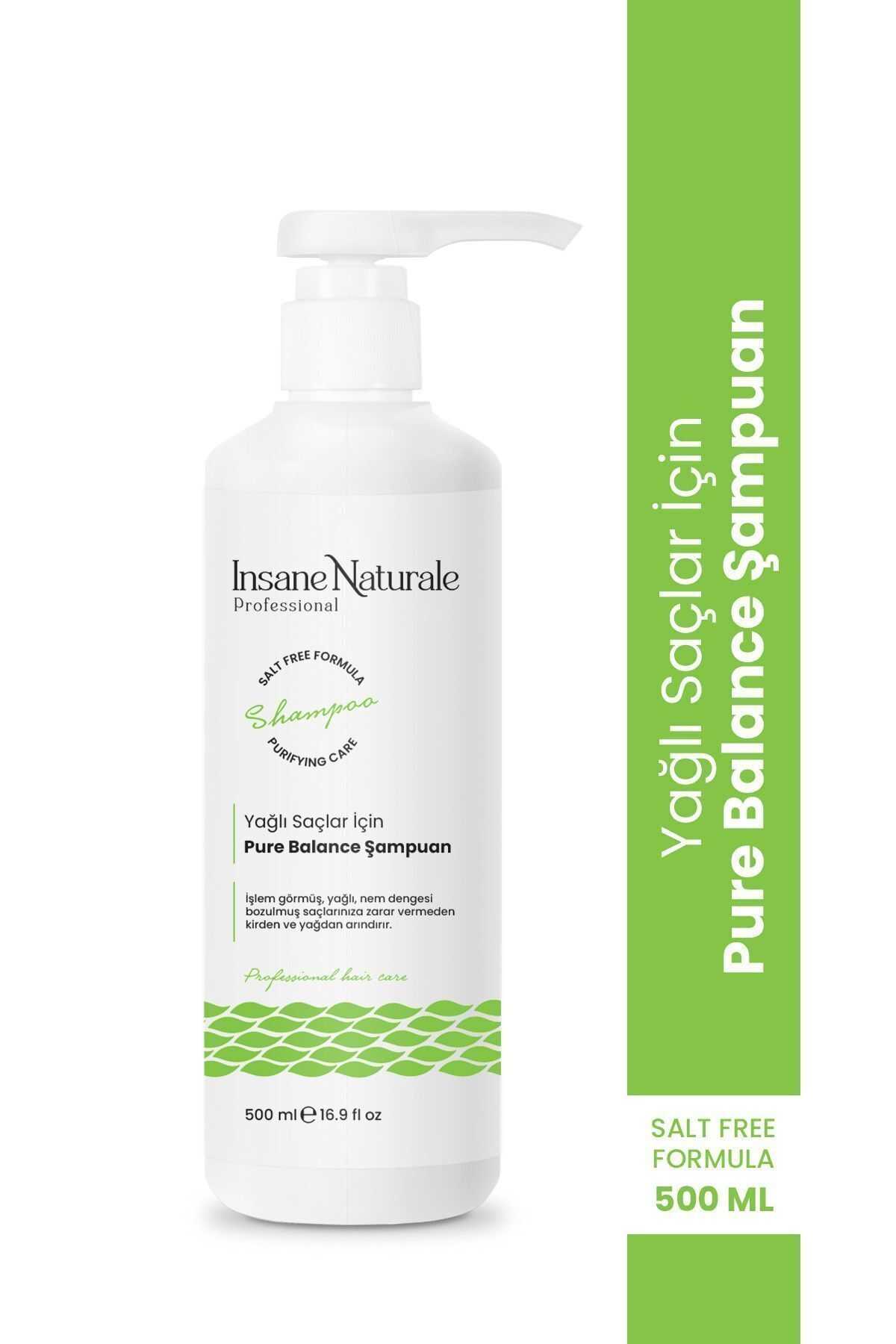 Insane Naturale Yağlı Saçlar İçin Nem Dengeleyici Pure Balance Şampuan 500 ml