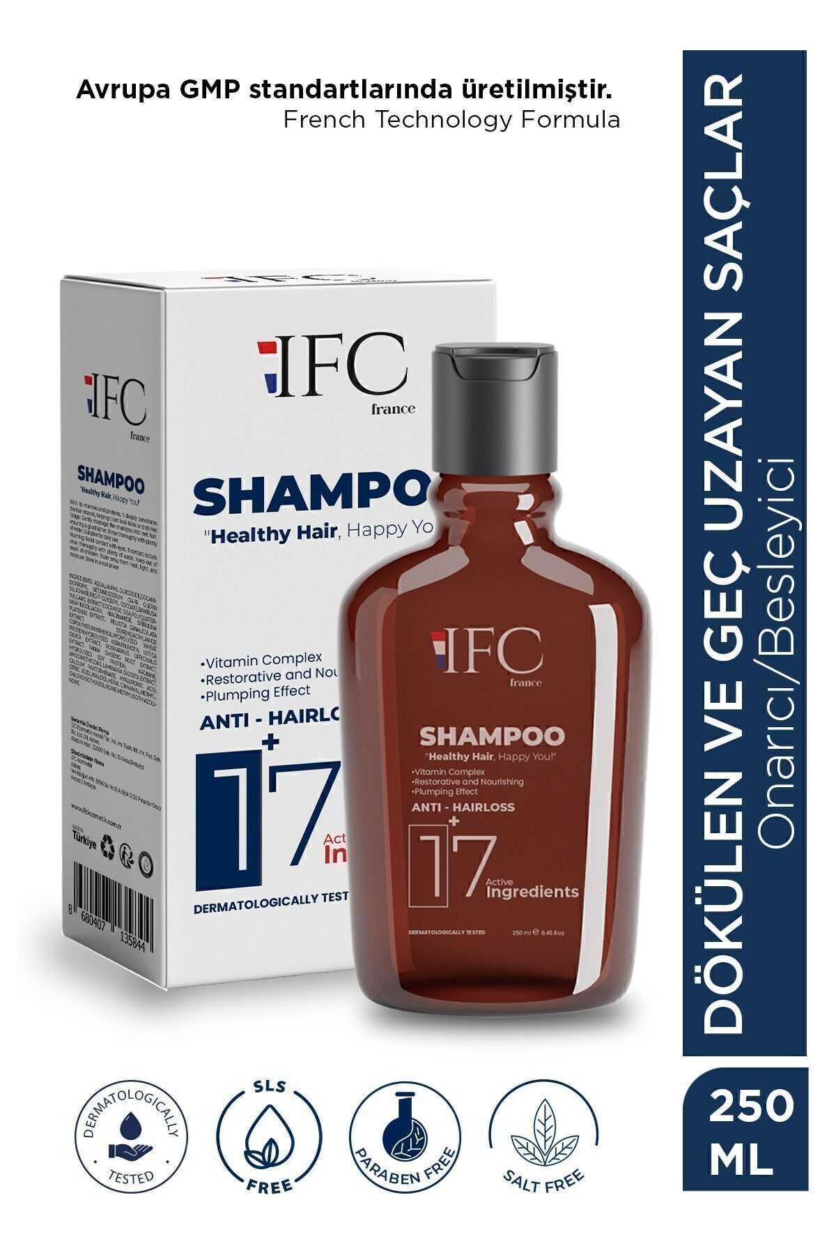 Ifc 17 Aktifli Kolajen, Keratin, Biberiye, Saç Dökülmesine Karşı Hızlı Saç Uzatma Şampuanı - Tuzsuz