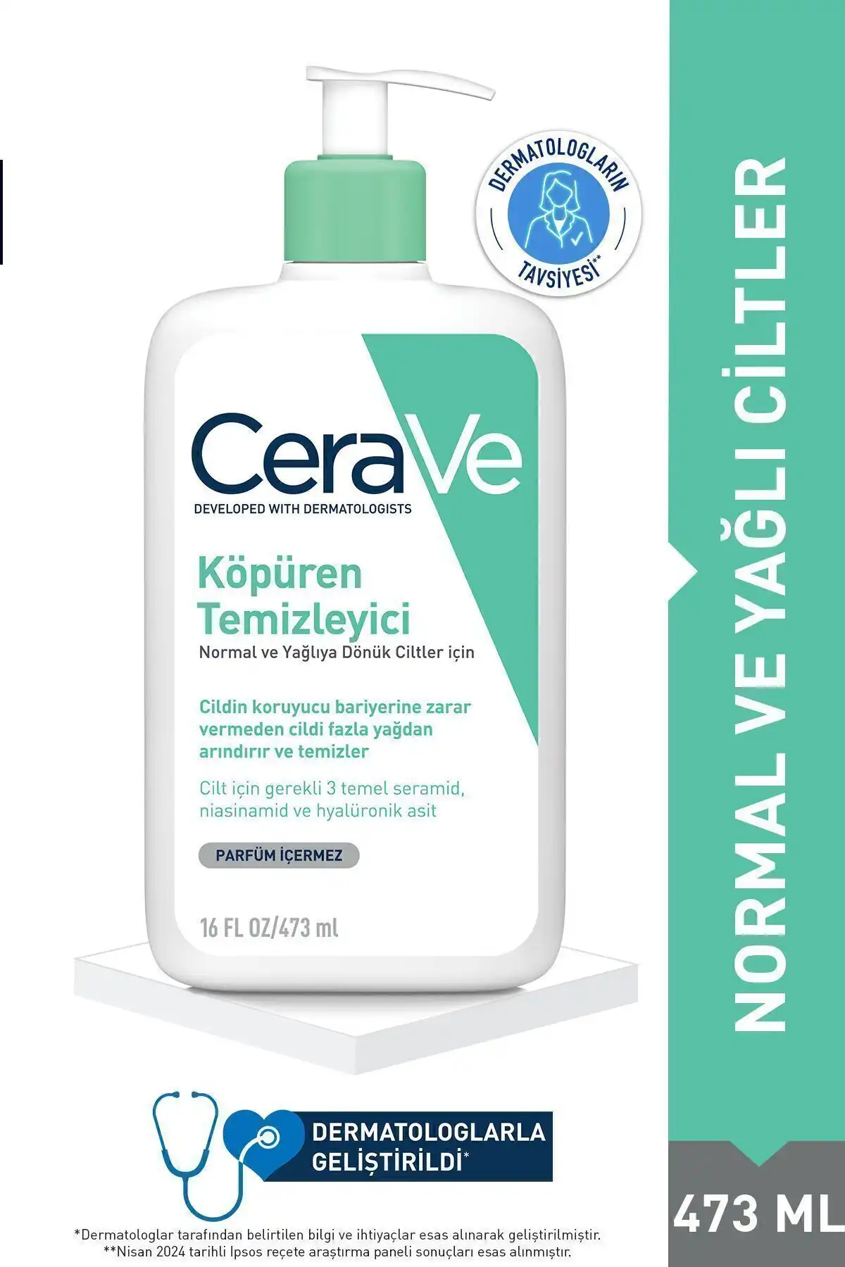 CeraVe Köpüren Temizleyici 473 ml - Etkili Cilt Bakımı