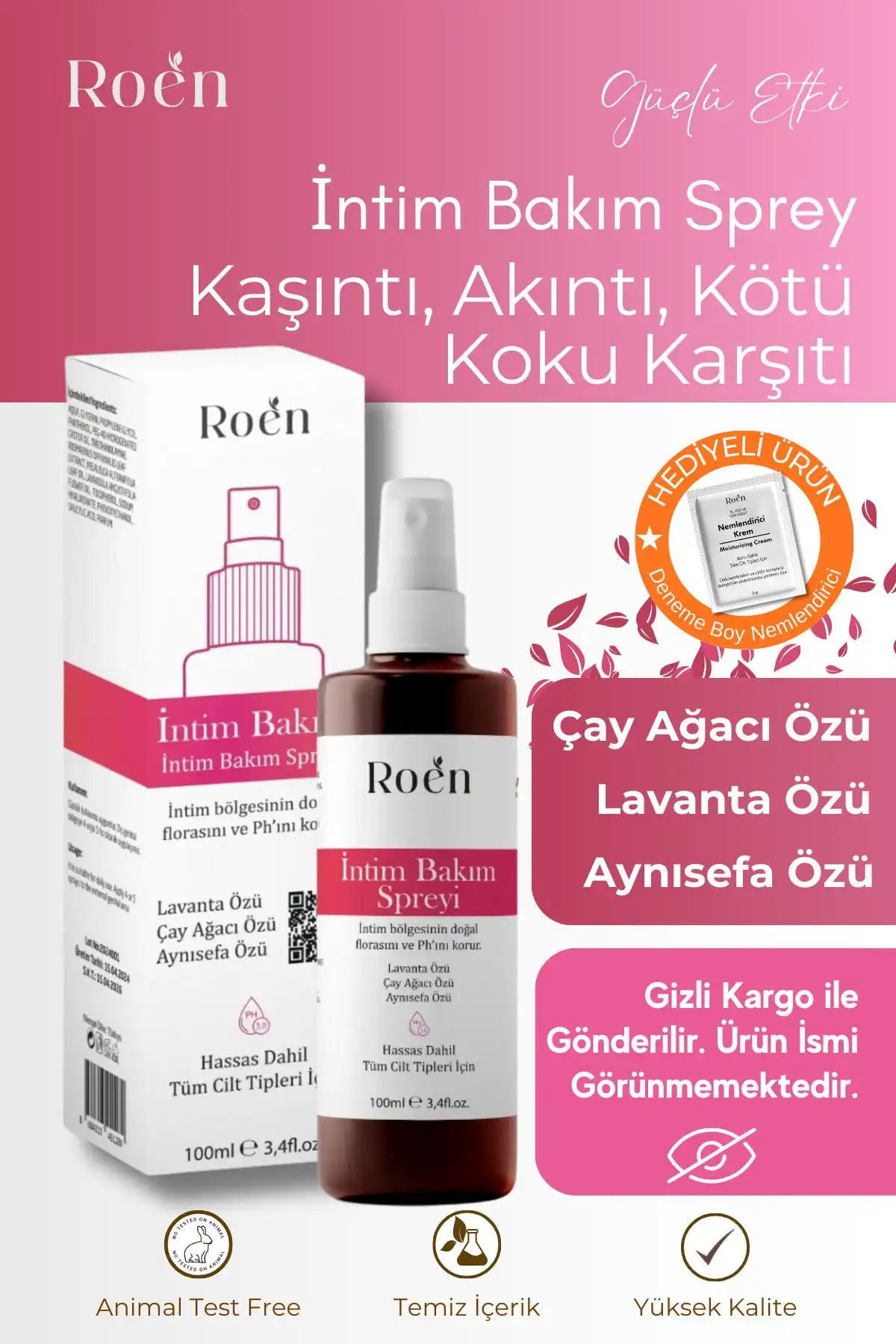 Genital Bölge Koku Giderme ve Kaşıntı İçin İntim Spreyi