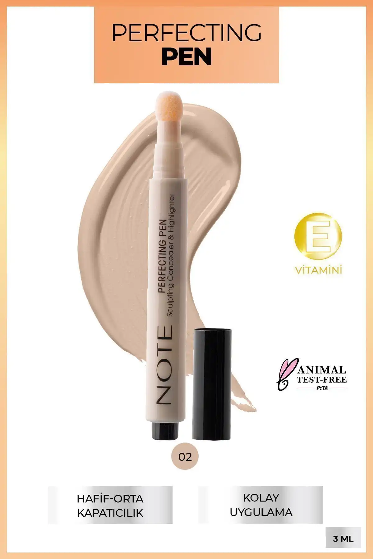 Perfecting Pen 02 - Warm Rose Aydınlatıcı Göz Altı Kapatıcısı
