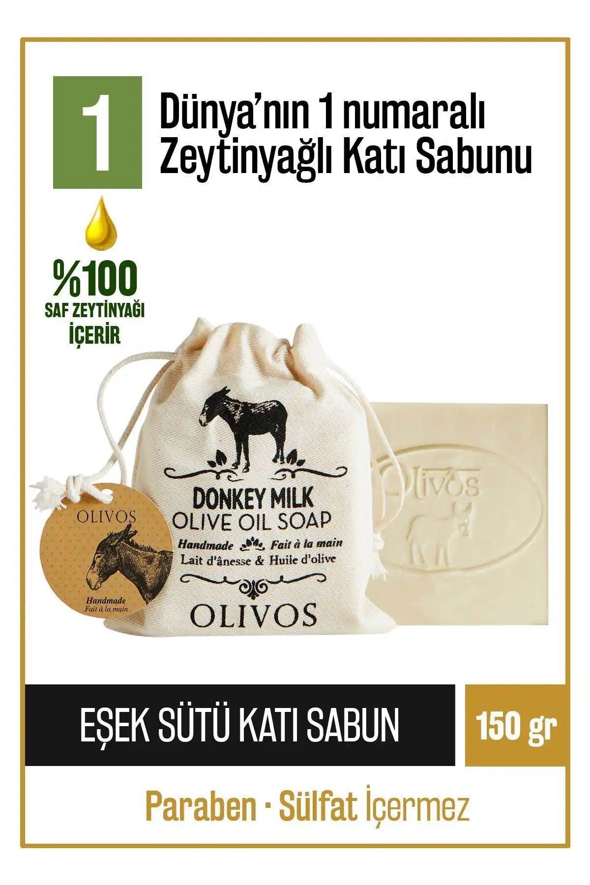 %100 Doğal Eşek Sütü ve Zeytinyağlı Katı Sabun: Cilt Bakımında Tercih Edin