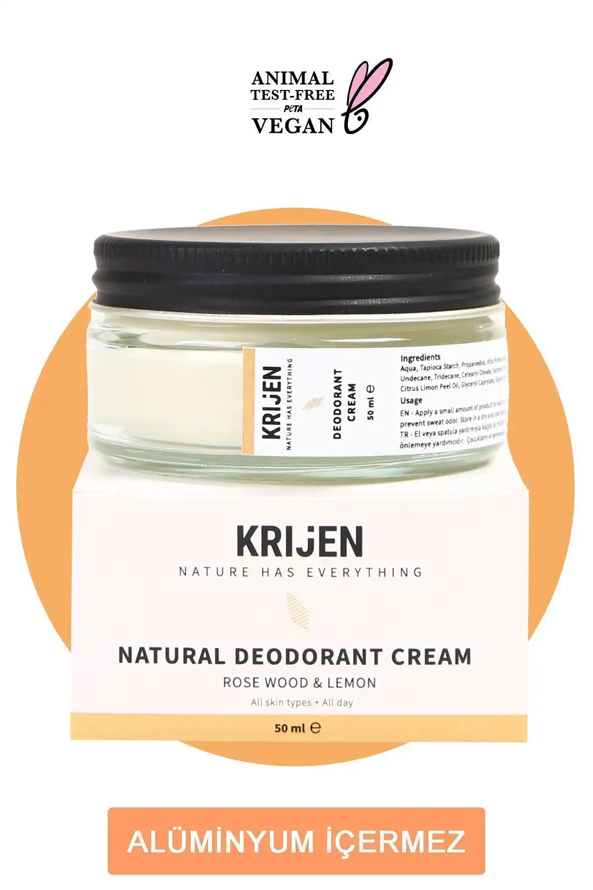 Krijen Gül Ağacı & Limon Krem Deodorant: Doğal ve Etkili İhtiyaçlarınızı Karşılıyor
