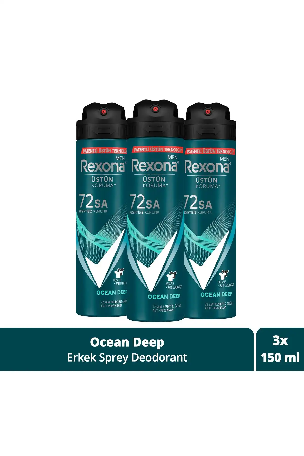 Rexona Men Erkek Sprey Deodorant: 72 Saat Kesintisiz Koruma ve Ferahlama